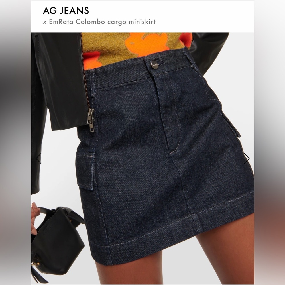 AG Jeans x EmRata Dark Blue Mini Skirt